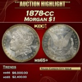 1878-cc Morgan Dollar $1 ms65+ SEGS