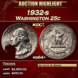 1932-s Washington Quarter 25c ms64+ SEGS