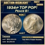 1934-p Peace Dollar TOP POP! $1 ms67 SEGS