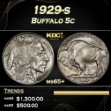 1929-s Buffalo Nickel 5c Grades ms65+