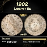 1902 Liberty Nickel 5c Grades ms65