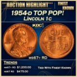 1954-d Lincoln Cent TOP POP! 1c ms67+ RD SEGS