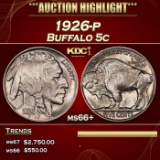 1926-p Buffalo Nickel 5c ms66+ SEGS