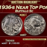 1936-s Buffalo Nickel Near Top Pop 5c ms67 SEGS