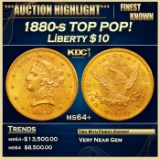 1880-s Gold Liberty Eagle TOP POP! $10 ms64+ SEGS