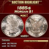 1885-s Morgan Dollar $1 ms65+ SEGS