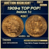 1909-s Indian Cent TOP POP! 1c ms66+ rb SEGS