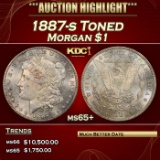 1887-s Morgan Dollar Toned $1 ms65+ SEGS