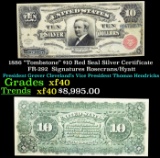 1886 $10 Red Seal Silver Certificate 