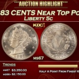 1883 CENTS Liberty Nickel Near Top Pop 5c ms67 SEGS