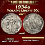 1934-s Walking Liberty Half Dollar 50c ms65 SEGS