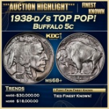 1938-d/s Buffalo Nickel TOP POP! 5c ms68+ SEGS