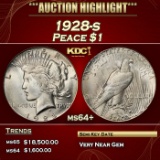 1928-s Peace Dollar $1 ms64+ SEGS