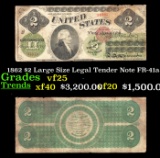 1862 $2 Large Size Legal Tender Note Grades vf+ FR-41a