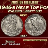 1946-s Walking Liberty Half Dollar Near Top Pop 50c ms67 SEGS