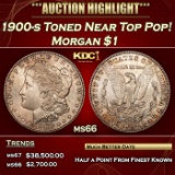 1900-s Morgan Dollar Toned Near Top Pop! $1 ms66 SEGS