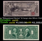 1896 $1 large size Silver Certificate Martha & George Washington 