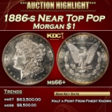 1886-s Morgan Dollar Near Top Pop $1 ms66+ SEGS