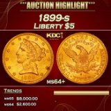 1899-s Gold Liberty Half Eagle $5 ms64+ SEGS