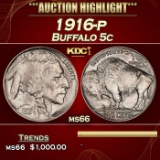 1916-p Buffalo Nickel 5c ms66 SEGS