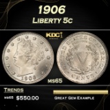 1906 Liberty Nickel 5c Grades ms65