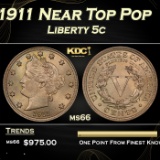 1911 Liberty Nickel Near Top Pop 5c ms66 SEGS