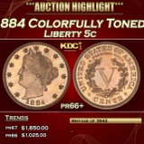 1884 Proof Liberty Nickel Colorfully Toned 5c pr66+ SEGS
