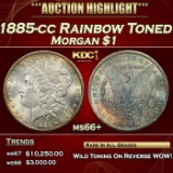 1885-cc Morgan Dollar Rainbow Toned $1 ms66+ SEGS