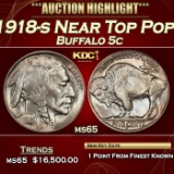 1918-s Buffalo Nickel Near Top Pop! 5c ms65 SEGS