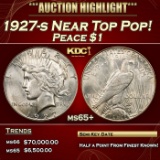 1927-s Peace Dollar Near Top Pop! $1 ms65+ SEGS