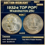 1932-s Washington Quarter TOP POP! 25c ms66 SEGS