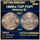 1889-s Morgan Dollar TOP POP! $1 Grades ms67