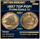 1857 Flying Eagle Cent TOP POP! 1c ms66+ SEGS