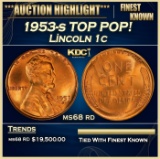 1953-s Lincoln Cent TOP POP! 1c ms68 rd SEGS