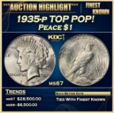 1935-p Peace Dollar TOP POP! $1 ms67 SEGS