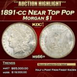 1891-cc Morgan Dollar Near Top Pop $1 ms66+ SEGS