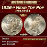 1926-p Peace Dollar Near Top Pop $1 ms66+ SEGS