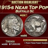 1915-s Buffalo Nickel Near Top Pop! 5c ms66 SEGS