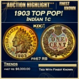 1903 Proof Indian Cent TOP POP! 1c pr67 RB SEGS