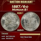 1887/6-o Morgan Dollar $1 ms64+ SEGS