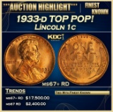 1933-d Lincoln Cent TOP POP! 1c ms67+ RD SEGS