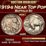 1919-s Buffalo Nickel Near Top Pop! 5c ms65 SEGS