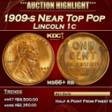 1909-s Lincoln Cent Near Top Pop 1c ms66+ rb SEGS