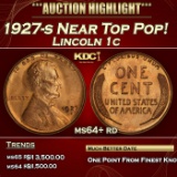 1927-s Lincoln Cent Near Top Pop! 1c ms64+ rd SEGS