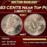 1883 CENTS Liberty Nickel Near Top Pop 5c ms67 SEGS