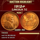 1912-p Lincoln Cent 1c ms66+ RD SEGS