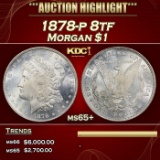 1878-p 8tf Morgan Dollar $1 ms65+ SEGS