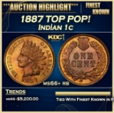 1887 Indian Cent TOP POP! 1c ms66+ rb SEGS