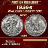 1936-s Walking Liberty Half Dollar 50c ms66 SEGS