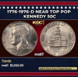 1776-1976-d Kennedy Half Dollar Near Top Pop 50c ms67 SEGS